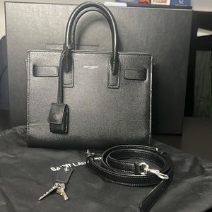 Saint Laurent Nano Sac De Jour in Pebbled Grain